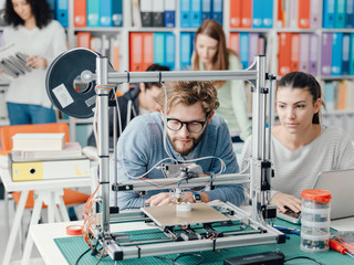3D Printing Engineering Students